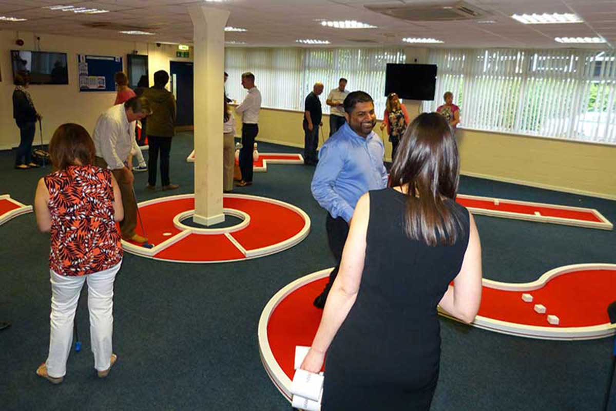 Putt putt rental with red holes image